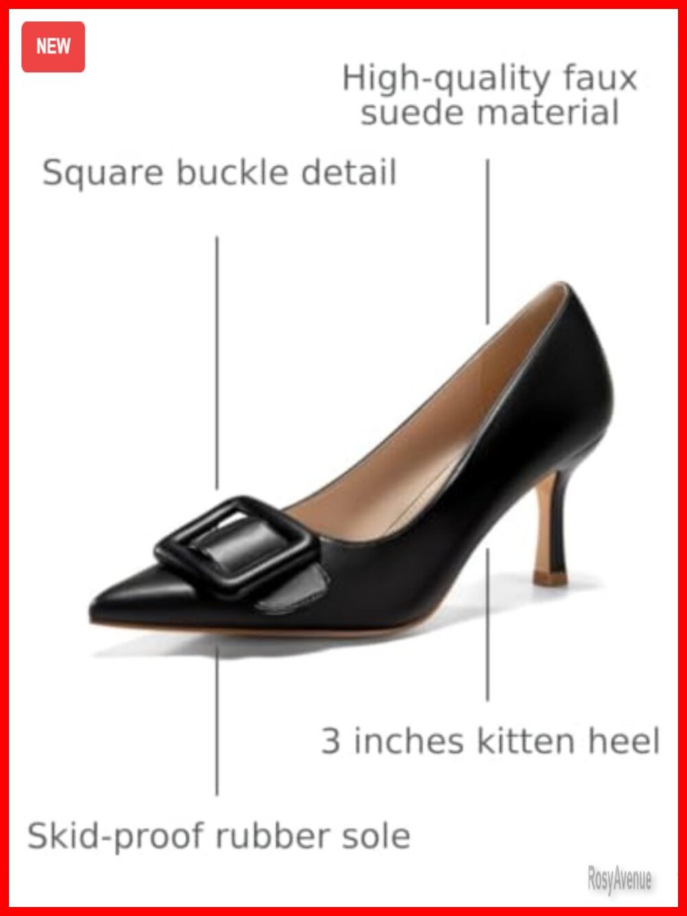 Women's Closed Pointed Toe Pumps Kitten Heel Stiletto Wedding Dress Shoes - Picture 2 of 6